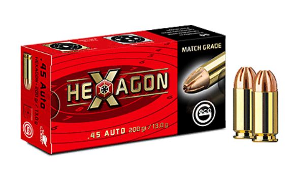 Pistolenpatrone GECO .45 ACP HEXAGON Pistolenpatrone GECO .45 ACP HEXAGON